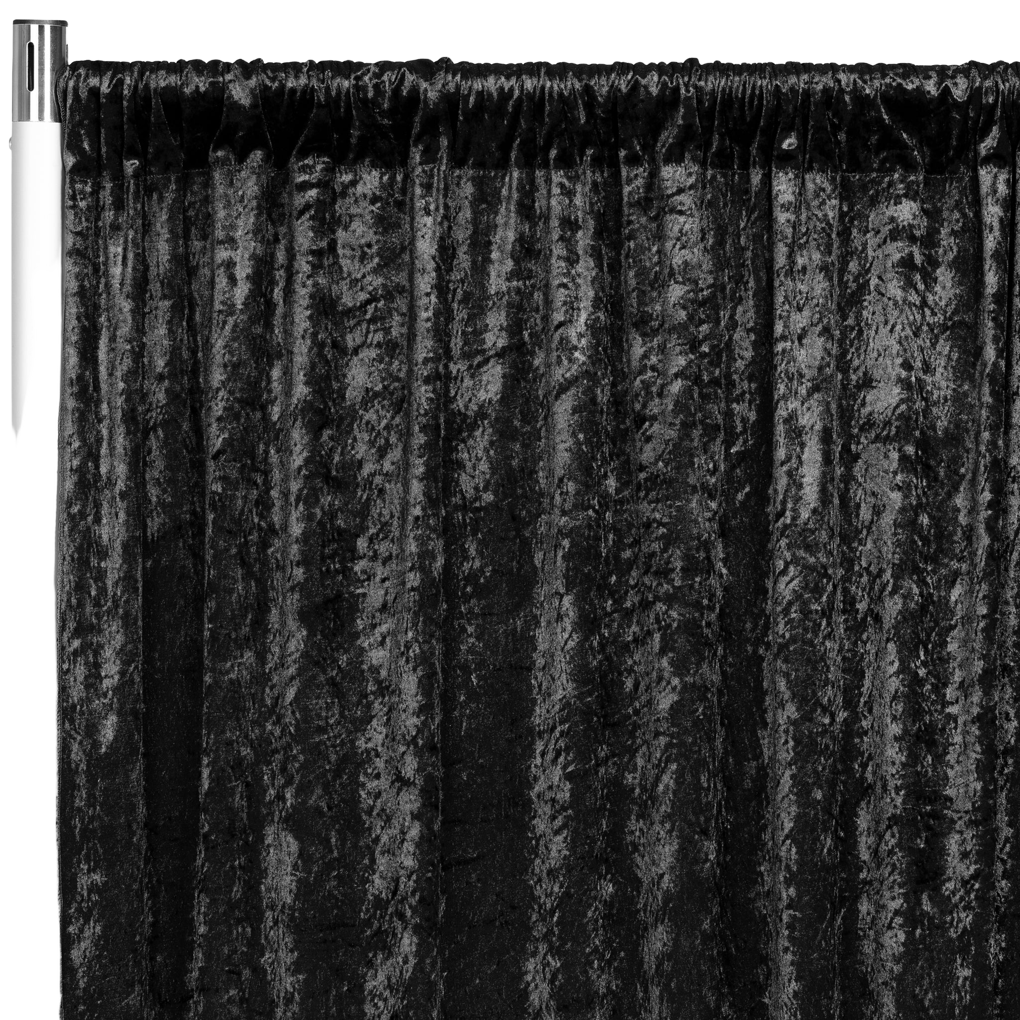 Pendrillon velours noir 3×6m